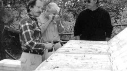 Chief Geologist Hall Stewart, director Dale Hendrick and Vice- President of Exploration Greg Liller examine fresh core from the Ocampo gold-silver project in Mexico's Chihuahua state.