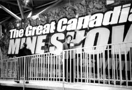 Lisa Murray, project director of the Great Canadian Mine Show, stands outside the exhibit at the recent convention of the Prospectors & Developers Association of Canada, held in Toronto.