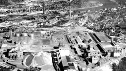 Cominco's smelter at Trail, B.C., pictured here in 1955, was a cornerstone operation of mining in the province. The smelter mostly treated ore from the Sullivan lead-zinc mine, slated for closure this fall.