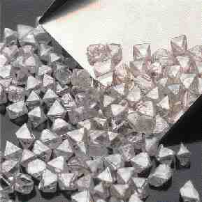 A parcel of rough diamonds from the Ekati mine near Lac de Gras.