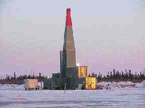 De Beers CanadaWinter drilling at the Victor project in northern Ontario.