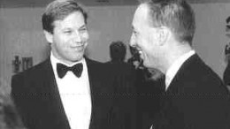 Nothing personal: Randall Oliphant and Richard Ross, the presidents of Barrick Gold and Inmet Mining, exchange pleasantries at the Mining Hall of Fame dinner on Jan. 11. Inmet was awarded a $88-million judgment against Barrick subsidiary Homestake Canada over the company's failure to complete the purchase of the Troilus gold mine.