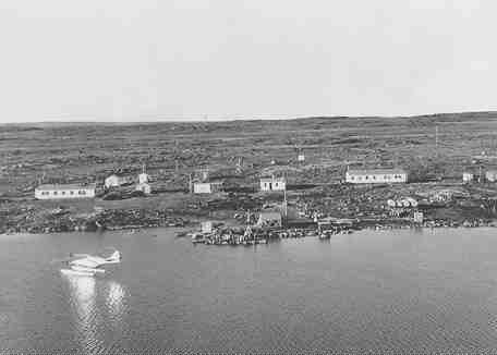 Inco's camp at Ferguson Lake in the 1950s. The big nickel producer outlined a nickel-copper resource on the property between 1950 and 1955.