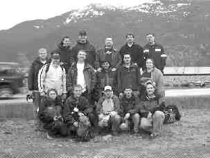 Photo courtesy Laurentian UniversityWinners of the 2002 Mining Games: Back row (from left): Curtis Deredin, Tim Verlaan, Darren Mawhinney, Richard Bartlett and Peter Lind. In the middle row are Jay Rutledge, Tim Hunt, James Kellestine, Kamal Ughadpaga, Derek Kulyski and Eila Kaukolin. In the front row are Amy Byers, Craig Stuart, Luke Kempers, Erin Legault-Sguin and Colin Pegues.