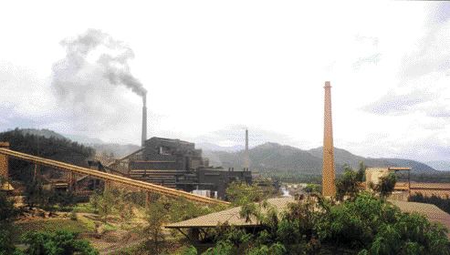 A view of Falconbridge's Falcondo nickel-laterite operations in the Dominican Republic.