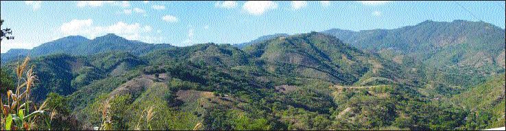 A panoramic view of the Guapinol joint-venture property in Guatemala.