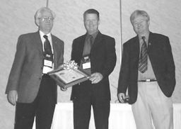 Clement Paquet (left), founder of Fordia Diamond Tools, with sons Alain Paquet, vice-president of Fordia, and Luc Paquet, president .