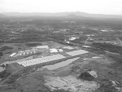 An aerial view of Crystallex's Las Cristinas gold project in Bolivar state, Venezuela. A feasibility study concluded that a 300,000-oz.-per-year operation would be economic at a gold price of US$325 per oz.