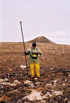 Geophysical surveying at the Blue Ice project on Victoria Island.