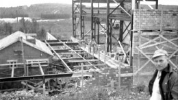 Franc Joubin, inducted into the Canadian Mining Hall of Fame in 1989, stands at the construction site of Algom Uranium's Quirke Mill, near Algoma, Ont., in 1955. Joubin contributed to the development of the Elliot Lake uranium play in the early 1950s.