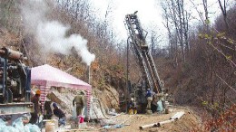 Exploration drilling by Gabriel at the Rodin-Frasin target on the Bucium gold property, southeast of Rosia Montana and in the same mineralized corridor. Drill intercepts at Rodin-Frasin include 158 metres grading 3.64 grams gold per tonne.