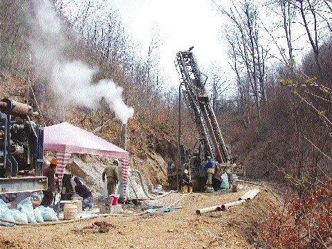 Exploration drilling by Gabriel at the Rodin-Frasin target on the Bucium gold property, southeast of Rosia Montana and in the same mineralized corridor. Drill intercepts at Rodin-Frasin include 158 metres grading 3.64 grams gold per tonne.