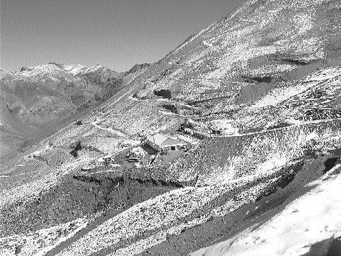 The Pimenton camp in the High Andes, 135 km northeast of Santiago and close to the border with Argentina.