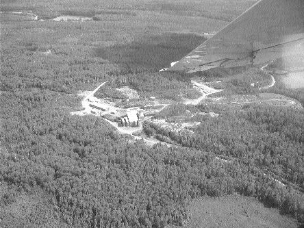 An aerial view of the former Krezmar gold mine, now held by Patricia Mining.