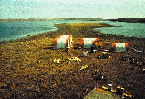 The camp at the Shoot Out property, operated by Golden Valley Mines.