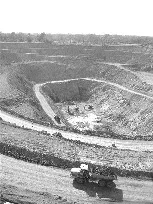 The open pit at Anvil Mining's newly expanded Dikulushi copper- silver mine in the Democratic Republic of Congo.