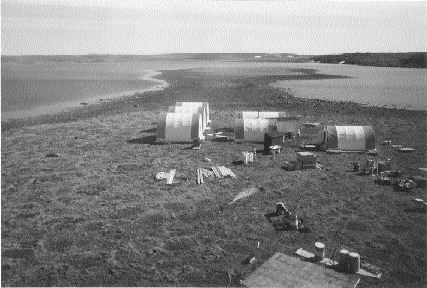 Golden Valley Mines' camp on Kenty Lake in Nunavik