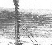 An earlier version of the 100XP blasthole drill at the Jwaneng diamond mine in Botswana.