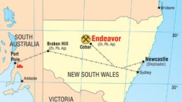 Location of the Endeavor zinc-lead-silver mine