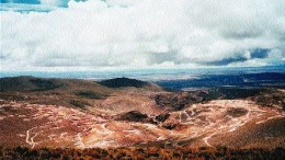 A view of Apex Silver Mines' San Cristobal silver-zinc deposit in southwestern Bolivia.