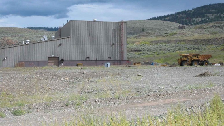 Part of the processing facilities from Teck Cominco's past operation at the Afton mine