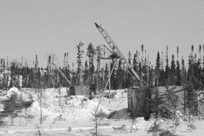 Testing a gold zone on the the Windfall property in northwestern Quebec.