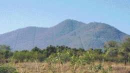 A view of the cut grid over the East Hill and the copper-bearing breccia bodies that outcrop along the ridge of hills at Aur Resources' La Verde project in Mexico.