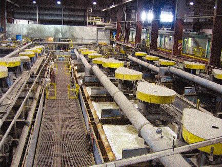 Photo by Stephen StakiwThe flotation circuit at Imperial Metals' Mount Polley operation, near Williams Lake, B.C.