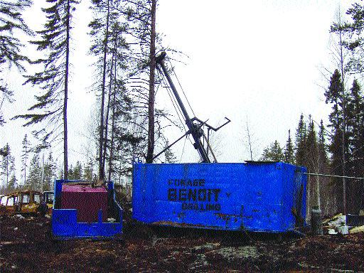 A diamond drill rig tests the Upper Beaver gold-copper property near Kirkland Lake, Ont.