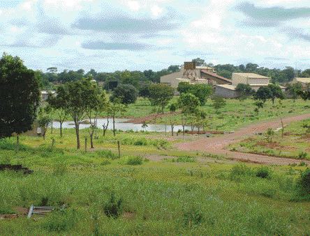 A view east towards the Kalana gold plant and No. 1 shaft in Mali.