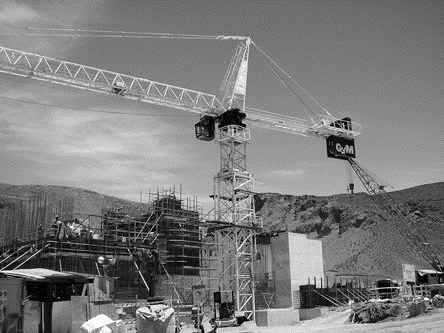 Cranes at work on the processing plant at the San Cristobal silver-lead-zinc project in Bolivia. Apex Silver is spending US$650 million to build the mining and processing facilities.