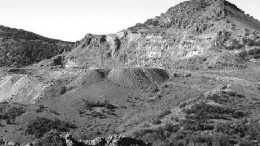 Lookout Mountain and previous workings on Staccato Gold Resources' South Eureka property in Nevada.