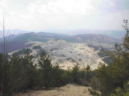 GABRIEL RESOURCESA hill-top view of the open pit at the Rosia Montana gold project in Transylvania, Romania. Gabriel Resources recently received its environmental assessment for Rosia Montana, one less hurdle on the way to production.