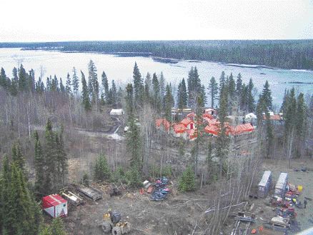 GOLD CANYONThe camp at Gold Canyon's Springpole gold project near Red Lake, Ont., during breakup.