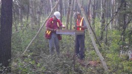 GOLDER ASSOCIATESScreening excavated soil at an oilsands property in northern Alberta.