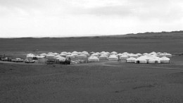 QGXYurts dot the landscape at the Baruun Naran camp in Mongolia.