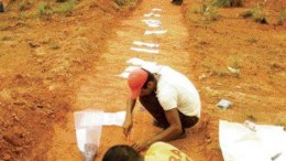 AURA GOLDEmployees of Aura Gold take channel samples from the Cumaru gold project in north-central Brazil.