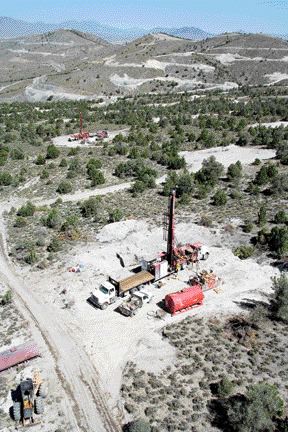 BARRICK GOLDDrilling on the Cortez Hills gold project in northern Nevada.