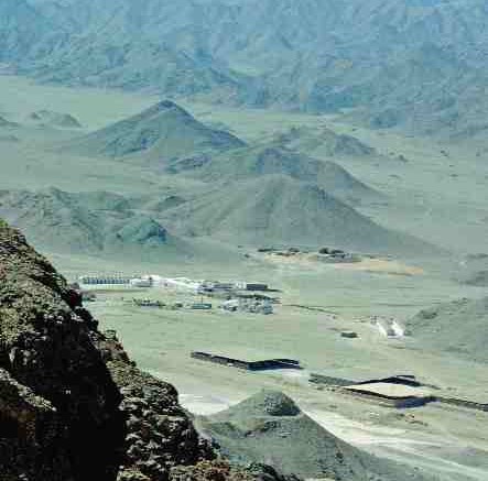 Centamin Egypt's Sukari camp and workshops as seen from the Ra zone in the centre section of the Sukari gold project, situated in east-central Egypt.