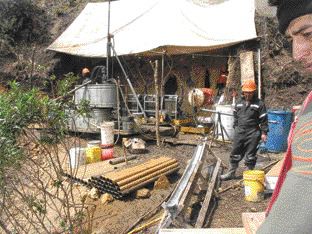 CANDENTE RESOURCEA drill on Candente Resource's Caariaco project in Peru. Candente is advancing the project to the feasibility stage.