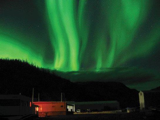 CANADIAN ZINCCanadian Zinc's Prairie Creek lead-zinc project in the Northwest Territories with the northern lights in the background.