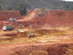 VAALDIAM RESOURCESVaaldiam Resources' wholly owned Duas Barras diamond mine in Brazil, with the recovery plant in the background. The mine, which exploits diamond-rich gravels, is slated to produce 25,000 carats this year and 50,000 carats the next.