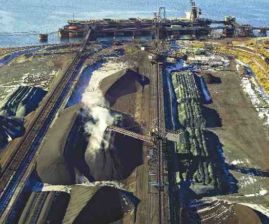 IRON ORE CO. OF CANADAIron ore pellets await shipping at Iron Ore Co. of Canada's port in Sept-les, Que.