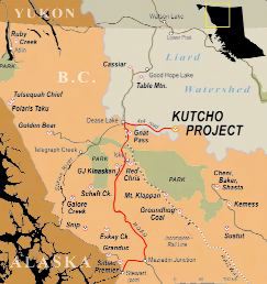 WESTERN KELTIC MINESA location map of the Kutcho Creek copper-zinc project in northern B.C.