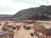 CONSTELLATION COPPERPrimary crusher and stacker with reclaim tunnels at Lisbon Valley.