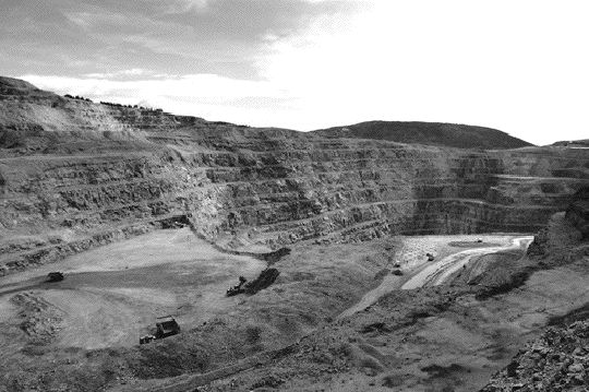 AngloGold Ashanti's open-pit mine at its Cripple Creek and Victor property in Colorado.