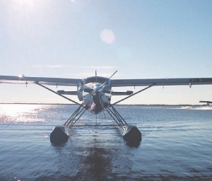 One of Nakina Air's Turbo Otters delivering supplies at McFauld's West project.