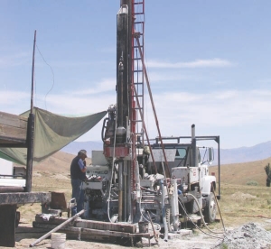 Drilling a diatreme-hosted gold target on Midway Gold's Spring Valley project in northwestern Nevada.