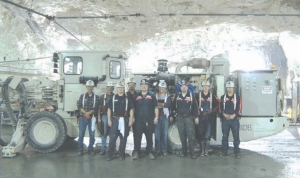 The underground crew at SRA's Gordonsville mine is managed by Dynatec, which will oversee mining for the first two years of production.