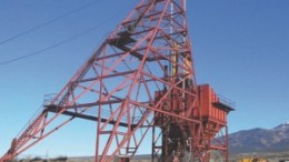 The headframe at Energy Fuels' Energy Queen uranium project in San Juan Cty., Utah. The company plans to begin production in 2009.